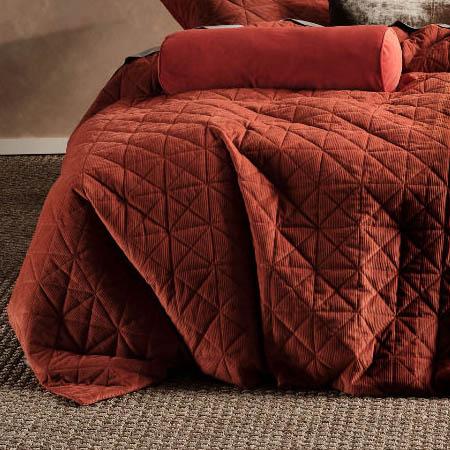 Heath Quilt Cover Set Rust by Linen House