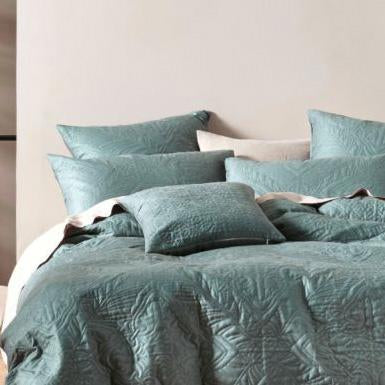 Isadora Quilt Cover Set Petrol by Linen House