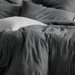 Lunar Charcoal Quilt Cover Set by Linen House
