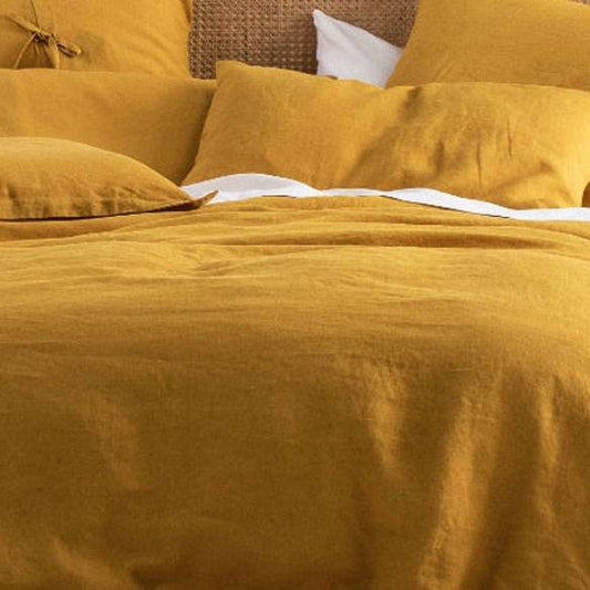 Nimes Chai Linen Quilt Cover Set by Linen House