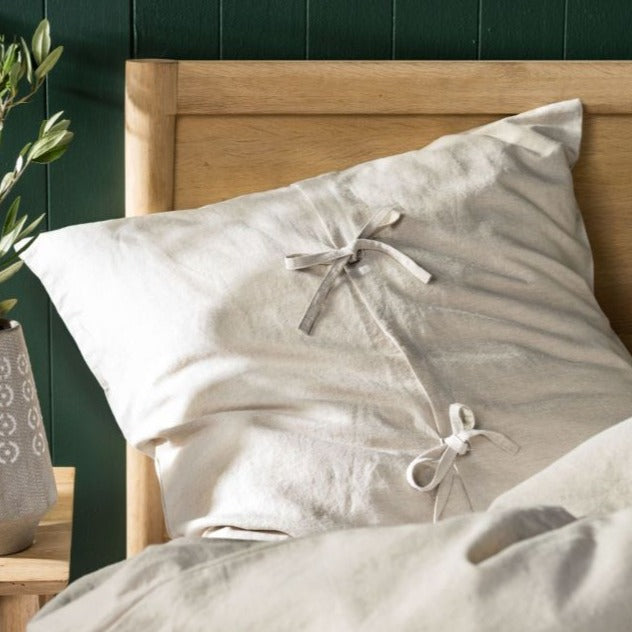 Nimes Natural Linen European Pillowcase by Linen House