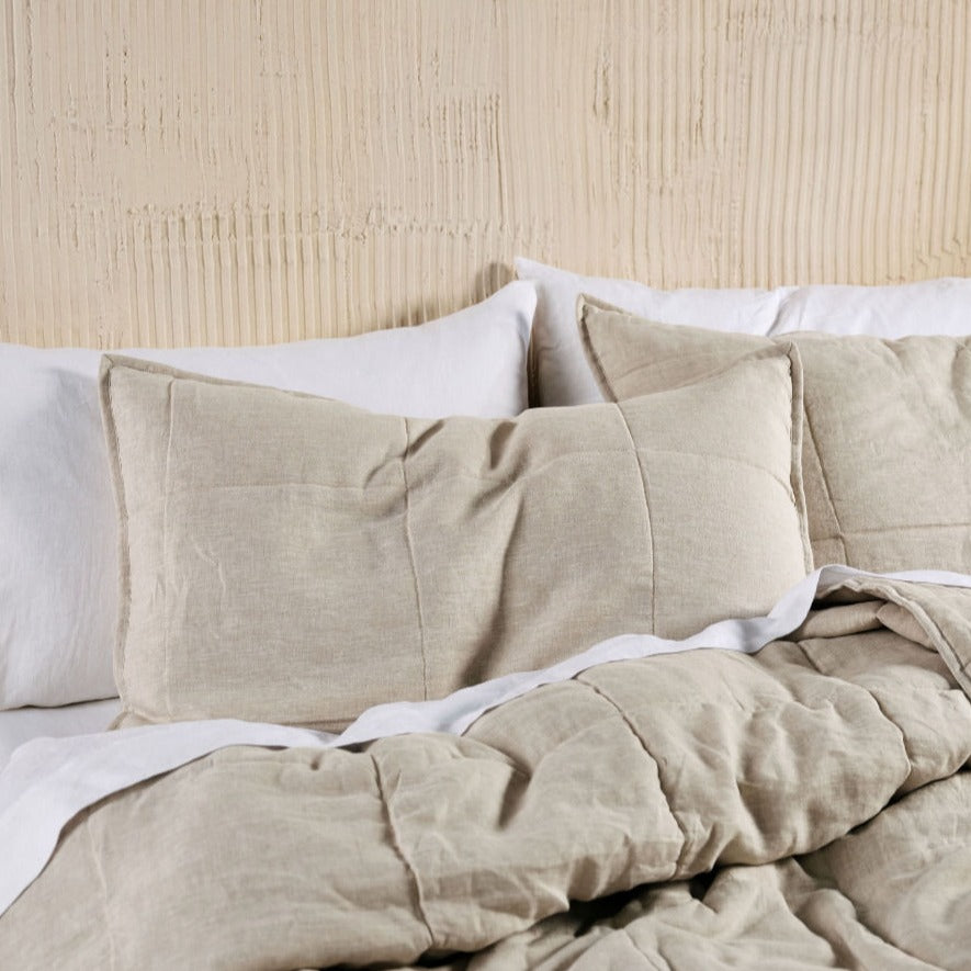 Nimes Natural Linen Coverlet by Linen House