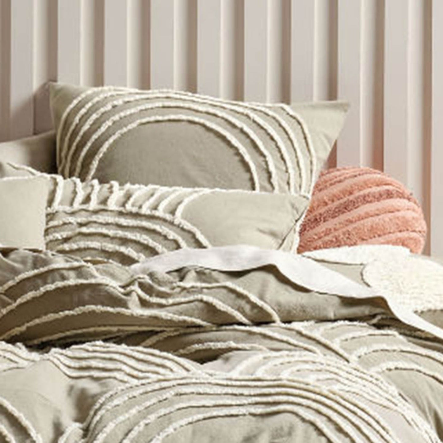 Ojai Sage Quilt Cover Set by Linen House