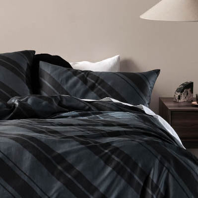 Phoenix Quilt Cover Set Slate by Linen House