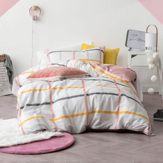 Riley Pink Quilt Cover Set by Hiccups