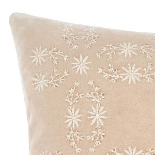 Abigail Sand Square filled Cushion 45 x 45cm by Linen House