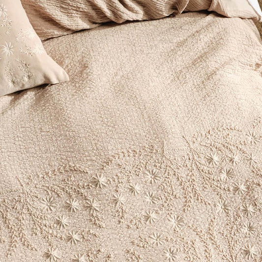 Abigail Sand Quilt Cover Set by Linen House