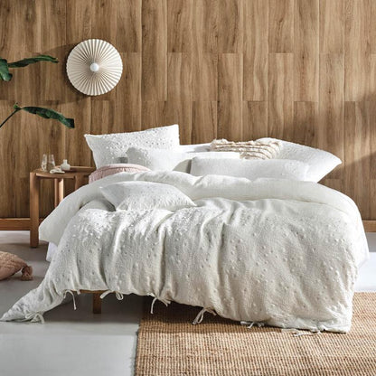 Abigail White Quilt Cover Set by Linen House