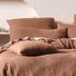Lila Pecan Quilt Cover Set by Linen House