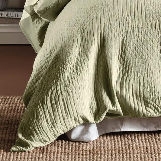 Lila Wasabi Quilt Cover Set by Linen House