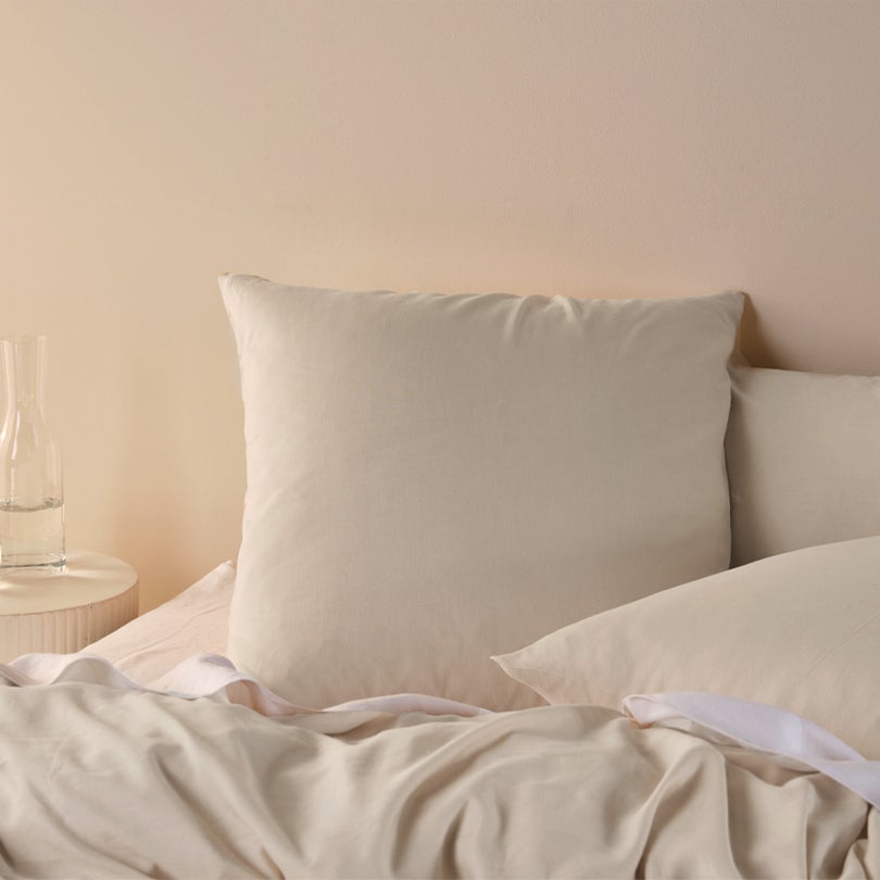 Triblend Linen Cotton Lyocell Quilt Cover Set NATURAL by Linen House