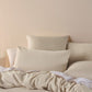 Triblend Linen Cotton Lyocell Quilt Cover Set NATURAL by Linen House