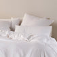 Triblend Linen Cotton Lyocell Quilt Cover Set WHITE by Linen House