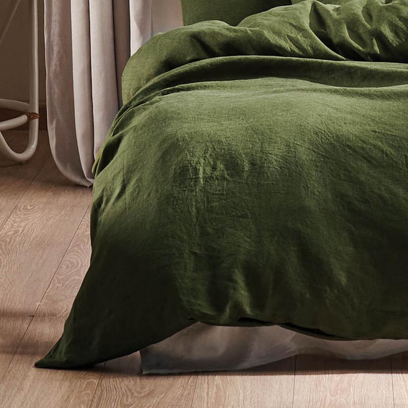 Nimes Fern Linen Quilt Cover