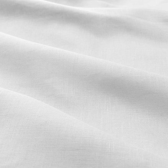 Nimes Pure Linen FITTED SHEET White by Linen House