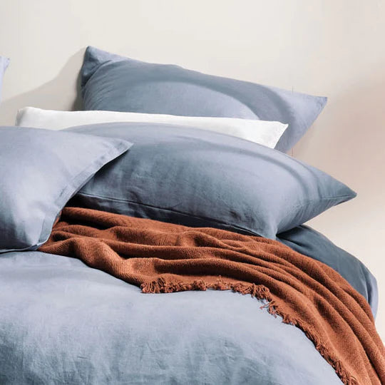 Nimes Linen Quilt Cover Set NIGHTFALL by Linen House