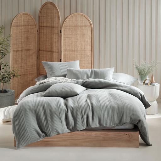 Osmond Quilt Cover Set Smoke by Linen House