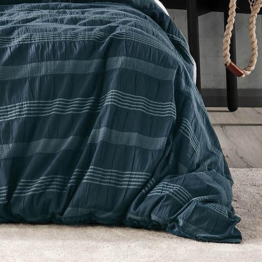Shrimpton Slate Quilt Cover Set by Linen House