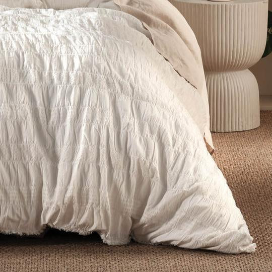 Shrimpton White Quilt Cover Set by Linen House