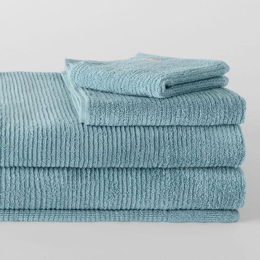 Living Textures Trenton Towel Collection by Sheridan MISTY TEAL