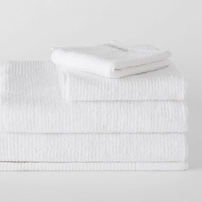 Living Textures Trenton Towel Collection by Sheridan WHITE