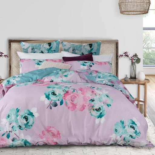 Fleur Mint Quilt Cover Set by Logan and Mason