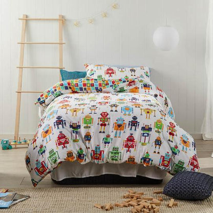Robots Multi Quilt Cover Set by Logan and Mason Kids