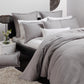 Ascot Pewter 30x60cm Long Filled Cushion by Logan and Mason Platinum