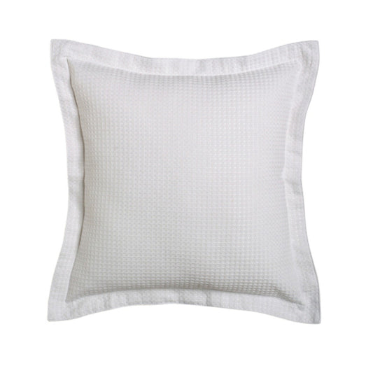 Ascot White Square Filled Cushion by Logan and Mason Platinum