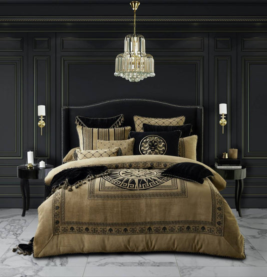 Massimo Gold Quilt Cover Set by Davinci