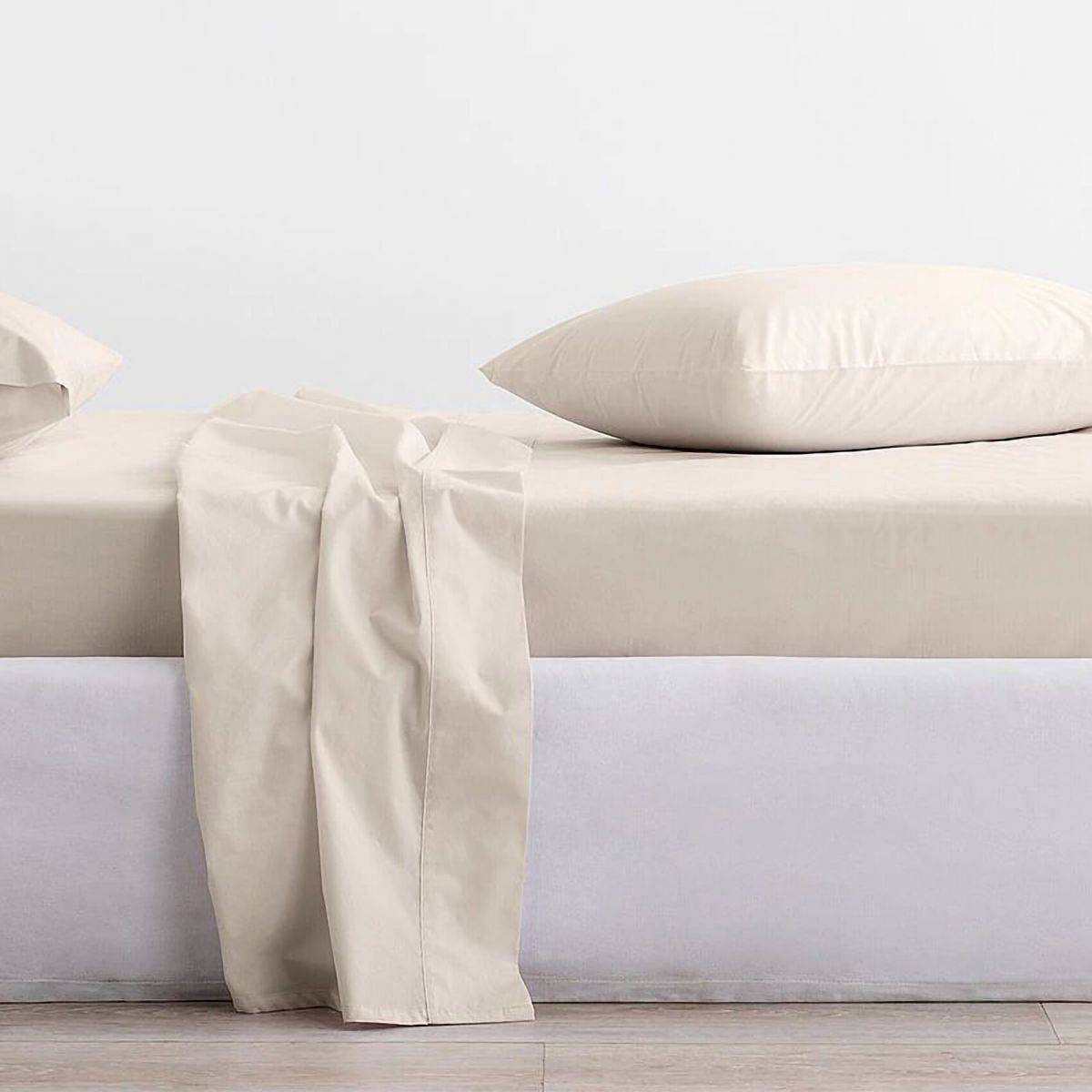 300TC Organic Classic Percale SAND Sheet Set by Sheridan