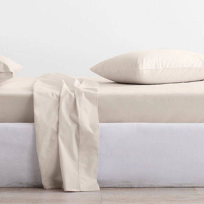 300TC Organic Classic Percale SAND Sheet Set by Sheridan