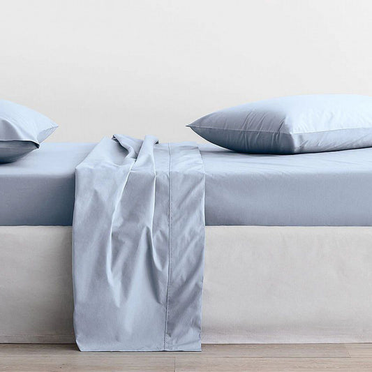 300TC Classic Percale SOFT BLUE Sheet Set by Sheridan