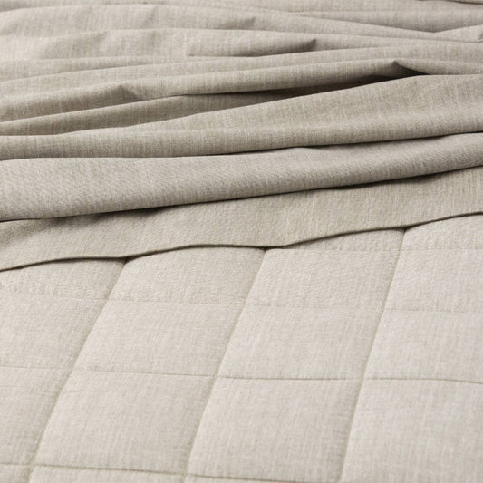 Park Avenue Paradis MUDDY TAUPE Washed Chambray Quilted Quilt Cover Set