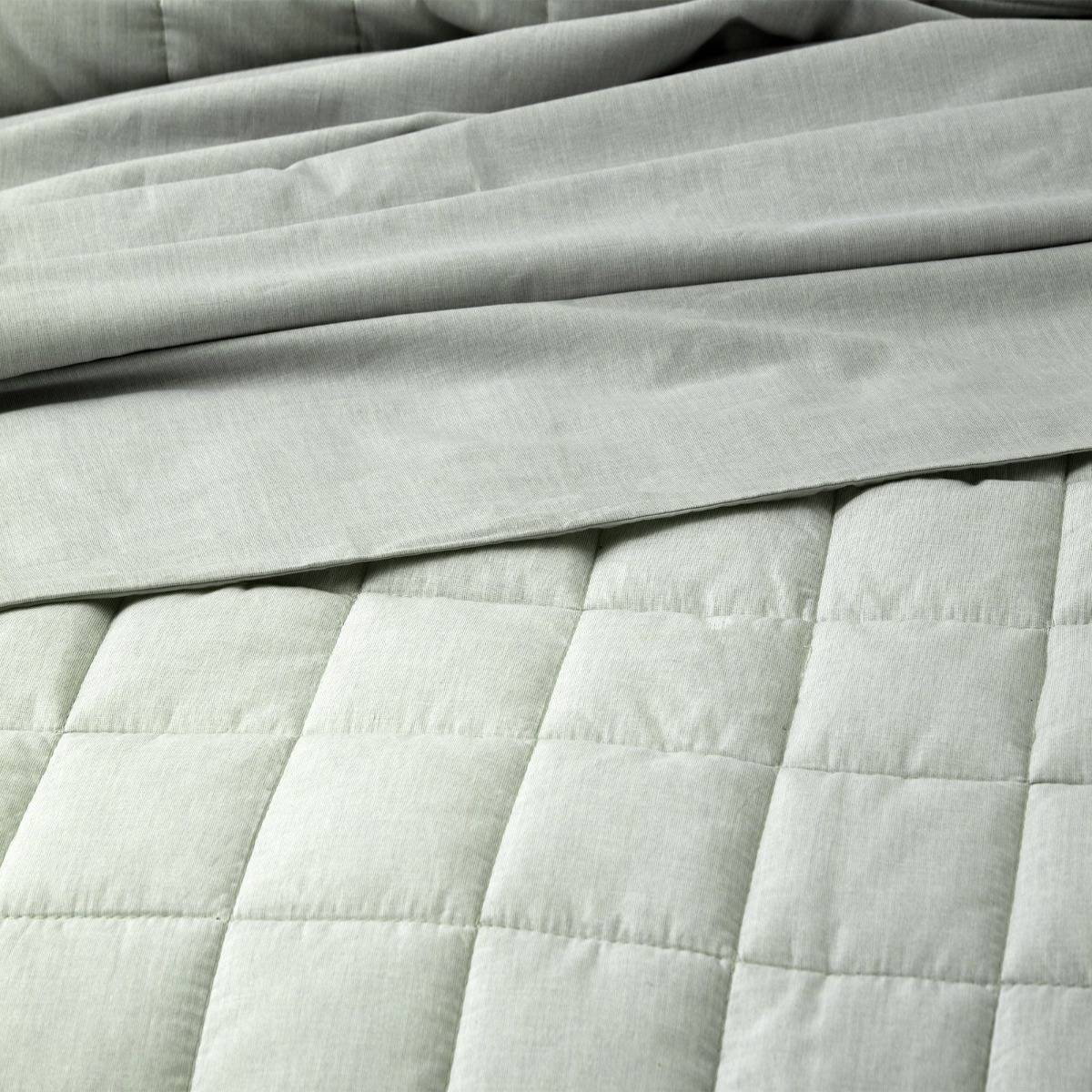 Park Avenue Paradis SAGE Washed Chambray Quilted Quilt Cover Set