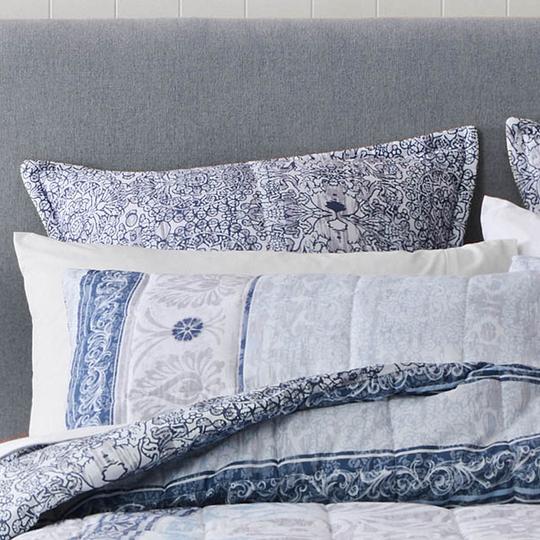 Olani Blue European Pillowcase by Private Collection