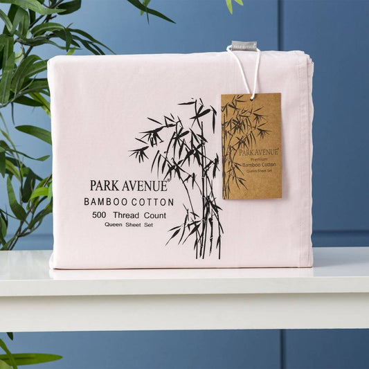 Park Avenue 500 Thread Count Peach Natural Bamboo Cotton Sheet Set