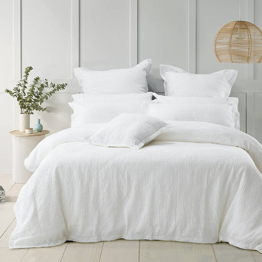 Colca White Quilt Cover Set by Bianca
