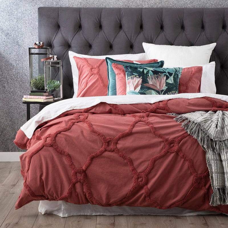 Moroccan CEDAR Cotton Chenille Quilt Cover Set by Renee Taylor