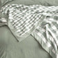 Gingham Washed Cotton Textured Blanket EMERALD By Renee Taylor
