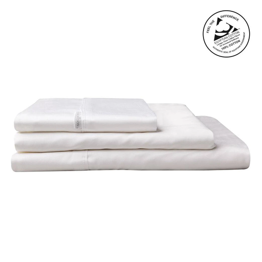 400TC Egyptian Cotton Sateen White Individual Top Sheet or Fitted Sheet by Logan & Mason Platinum