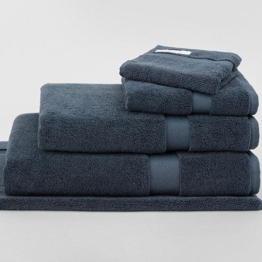 Eden INK NAVY Organic Cotton Lyocell Towel Collection by Sheridan