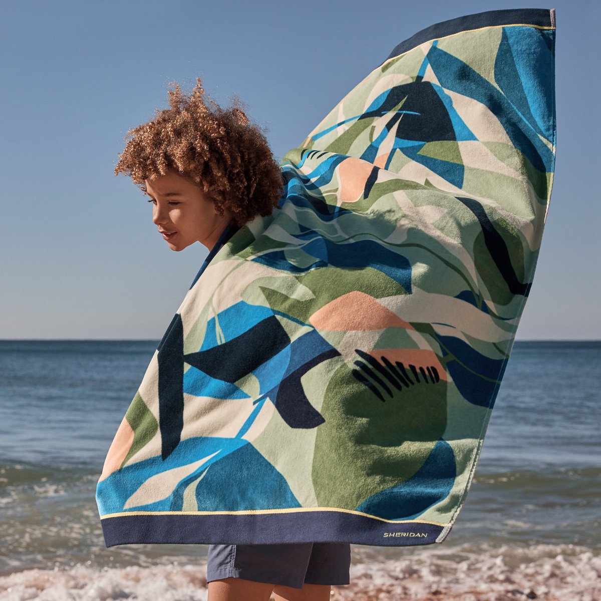 Keppel Cove MINT Kids Beach Towel by Sheridan Quilt Cover World