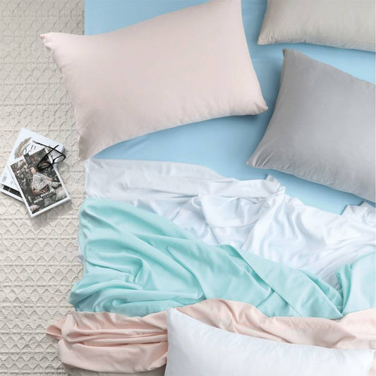 Blake & Lindsay Vintage Washed Microfibre Sheet Set SEA MIST