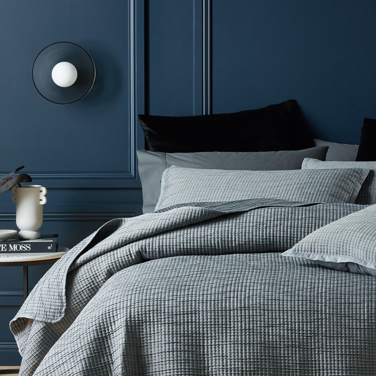 Orion Coverlet Set Grey by Bianca