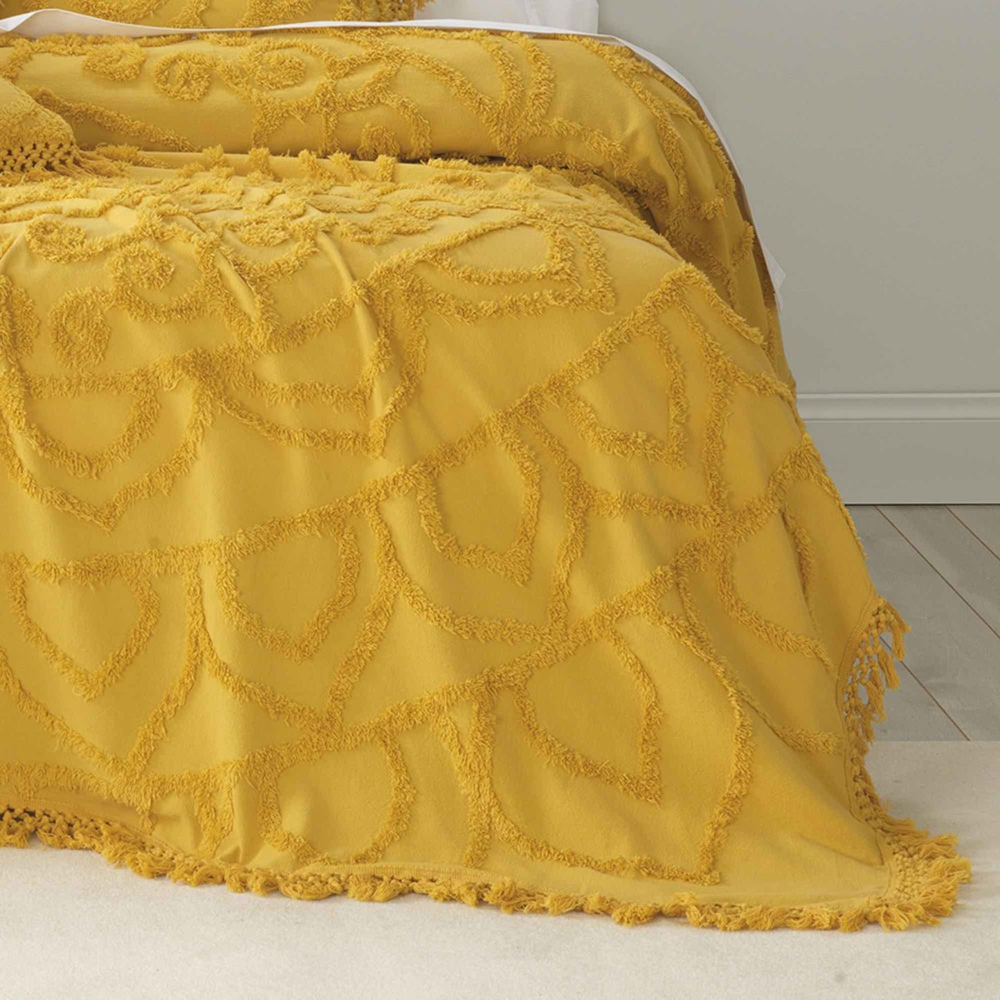 Santorini Bedspread Set Range Mustard by Bianca