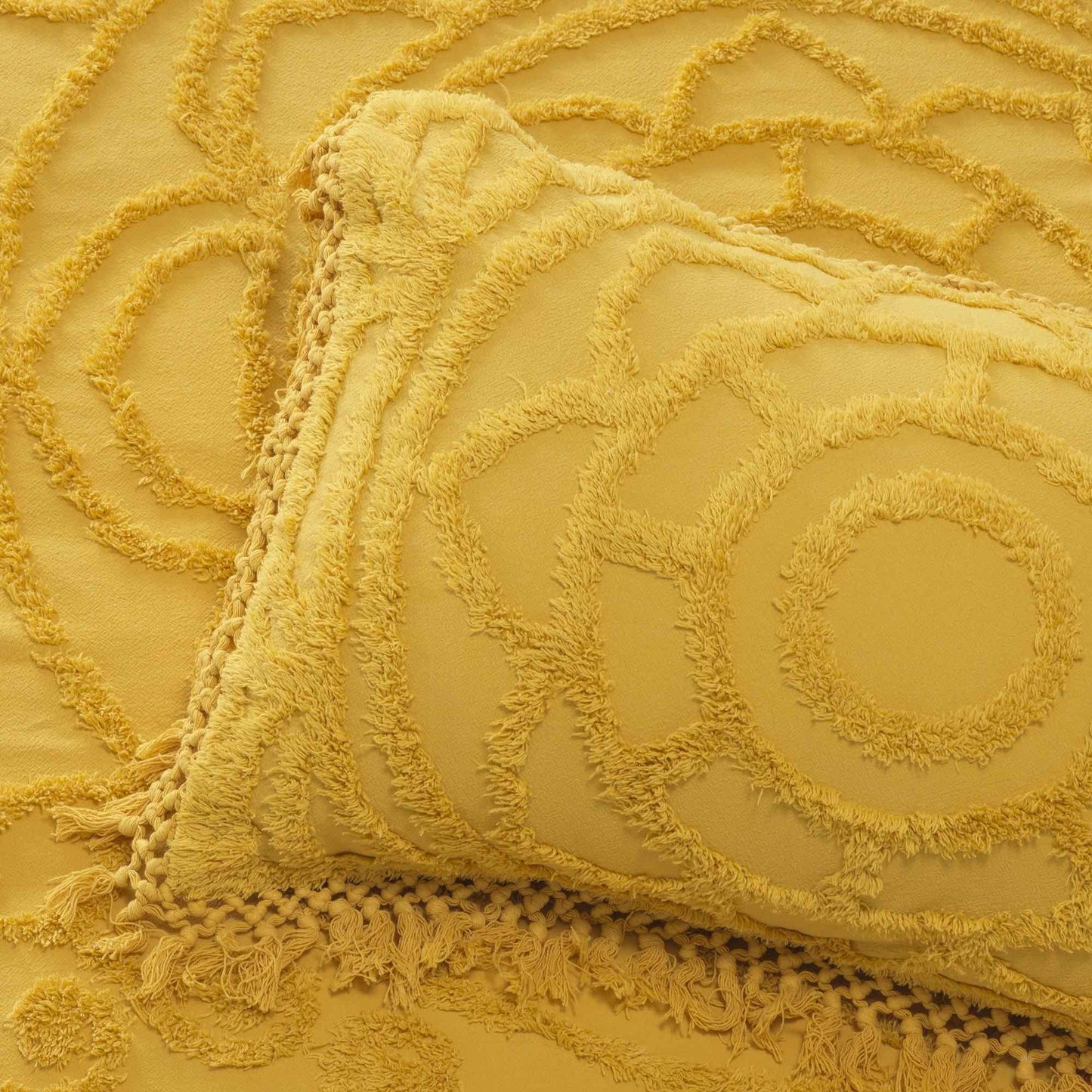 Santorini Bedspread Set Range Mustard by Bianca
