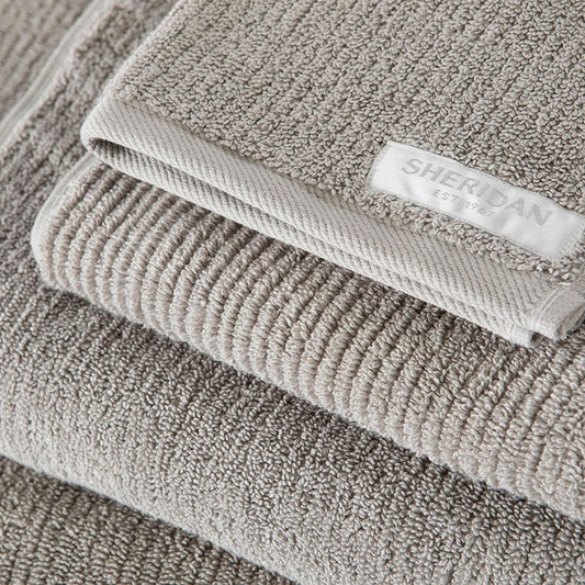 Living Textures Trenton Towel Collection by Sheridan ASH