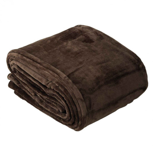 Ultra Soft Velvet Blanket 350gsm CHOCOLATE by Bianca